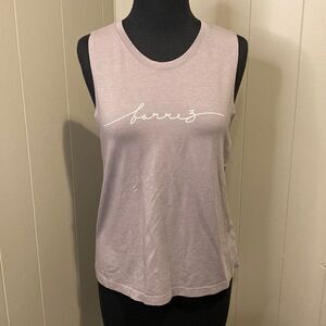 “Barre” Small Muscle Tank Grey. Crewneck. Soft Pima cotton/modal/spandex. New.
